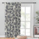 Set draperii blackout model floral cu rejansa transparenta cu ate pentru galerie, Madison, densitate 700 g/ml, Belarina Amethyst, 2 buc