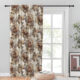 Draperie blackout model floral cu rejansa transparenta cu ate pentru galerie, Madison, densitate 700 g/ml, Rosa Arvensis, 1 buc
