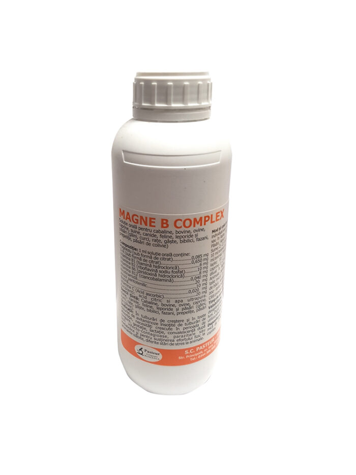 Complex De Vitamina B Pentru Animale, Magne B Complex, Pasteur, 1L