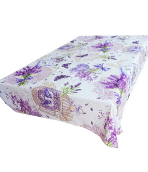 Fata de masa Flori de Lavanda, bumbac 100%, multicolor