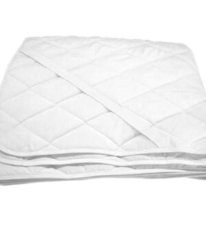 Husa protectie saltea matlasata din bumbac cu elastic, Evolette, Alb