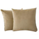 Set 2 huse pernute decorative din catifea cu fermoar, Madison, densitate 700 g/ml, Amber Gold
