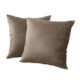 Set 2 huse pernute decorative din catifea cu fermoar, Madison, densitate 700 g/ml, Coffee