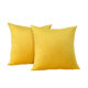 Set 2 huse pernute decorative din catifea cu fermoar, Madison, densitate 700 g/ml, Galben