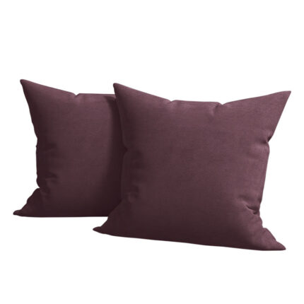 Set 2 huse pernute decorative din catifea cu fermoar, Madison, densitate 700 g/ml, Regal purple