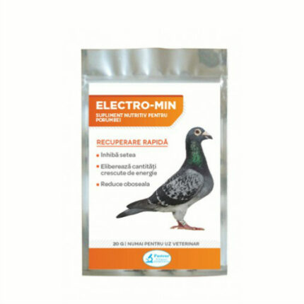 Supliment nutritiv pentru porumbei Electro-Min, Pasteur, 20 g
