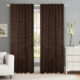 Set draperii tip tesatura in cu rejansa transparenta cu ate pentru galerie, Madison, densitate 700 g/ml, Lean, 2 buc
