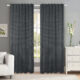 Set draperii tip tesatura in cu rejansa transparenta cu ate pentru galerie, Madison, densitate 700 g/ml, Aled, 2 buc