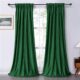 Set draperii soft cu rejansa din bumbac cu 4 ate tip fagure, Super, 150×293 cm, densitate 200 g/mp, Verde, 2 buc