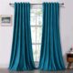 Set draperii soft cu rejansa pentru sina cu falduri ample, Super, 250×165 cm, densitate 200 g/mp, Turcoaz, 2 buc