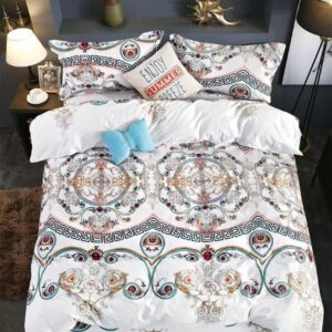 Lenjerie de pat Morgandy din bumbac ranforce, gramaj tesatura 120 g/mp, multicolor