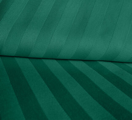 Cearsaf de pat cu elastic din damasc, densitate 130 g/mp, 160 x 200 cm, Verde smarald
