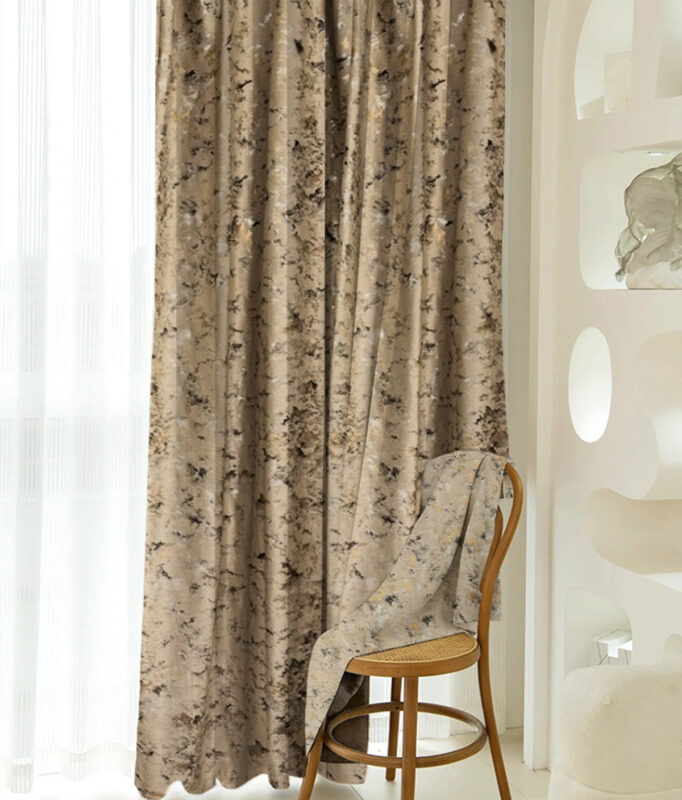 Set draperii din catifea texturata cu rejansa transparenta cu ate pentru galerie, Madison, densitate 700 g/ml, Brinda, 2 buc