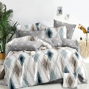 Lenjerie de pat Miranda din bumbac mercerizat, multicolor