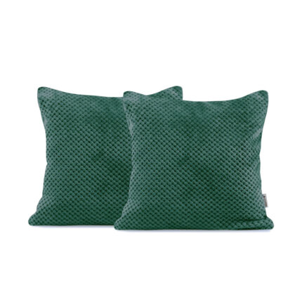 Set 2 huse pernute decorative cu fermoar, Calm, 45 x 45 cm, Verde