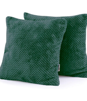 Set 2 huse pernute decorative cu fermoar, Henry, 45 x 45 cm, Verde