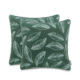 Set 2 huse perne decorative din catifea cu fermoar, Calm, 215 g/m2, 45 x 45 cm, verde