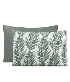 Set 2 huse pernute decorative cu fermoar, Tropical Bonaire, 50 x 70 cm, Vernil