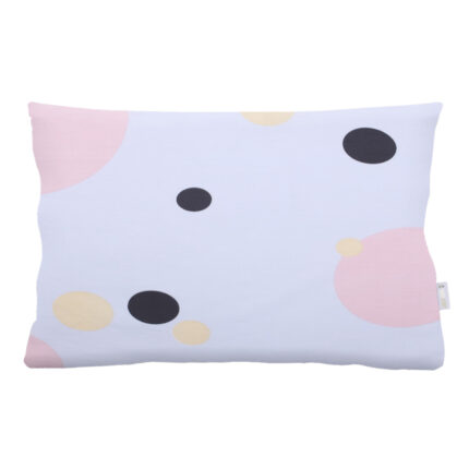 Set 2 huse perne decorative din bumbac model dungi, Ducato, 50 x 60 cm, roz pudra